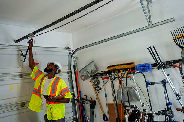 Professional Garage Door Panel Replacement technician working in Benton County County, IN